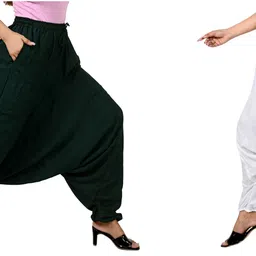narnari Solid Rayon, Cotton Women Harem Pants-picture-22