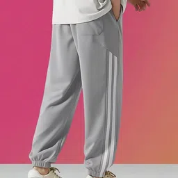nivedanm Men Self Design Grey Track Pants image 2