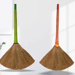 krv Nine Diamond Broom floor and ceiling cleaning broomstick, easy sweeping broom Grass Dry Broom-picture-14