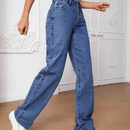 vbeauti Women Regular High Rise Blue Jeans image 1