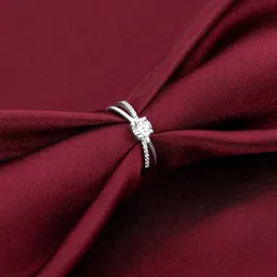 GIVA 925 Silver Rhodium-Plated Stones Studded Finger Ring-picture-43