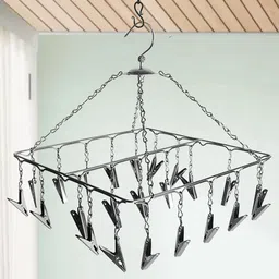 upalabdh Clips Square Cloth Dryer/Cloth Drying Stand/with Stainless Steel Cloth Clips-picture-13