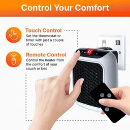 decodiy 800 Watts Fan Room Heater Electric For Bedroom & Office Fan Room Heater image 2