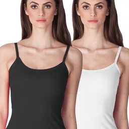 lux cozi Women Black, White Camisole-picture-19