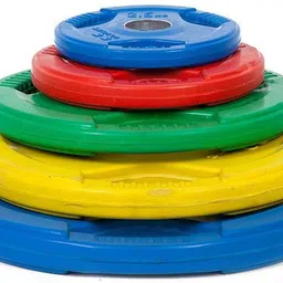 ymd 70 kg Metal Integrated Rubber Plates Three Cut 5FT Curl 7FT Straight 28mm Home Gym Combo image 3