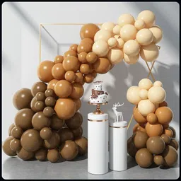 Solid Dark Brown Chocolate Brown Balloons Garland Kit Of 51 Pcs For Party-A Balloon-image-56