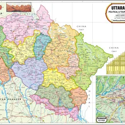 vidya chitr prakashan Uttarakhand Map : Political Photographic Paper-picture-21
