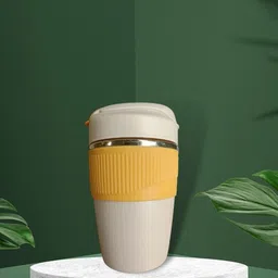 yelona Turmeric Insulated Macaroon Coffee, Tumbler with in-Built Straw and Sip Lid Stainless Steel Coffee Mug image 5