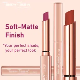 teen teen Luxe Matte Lipstick, Long Lasting, Non Transfer, Velvety Matte Finish,Upto 12Hrs image 4