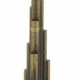 seraphic Antique Finish Dubai Landmark Decorative Souvenir Burj Khalifa Metal Decorative Showpiece for Home Decor Decorative Showpiece - 25 cm-picture-21
