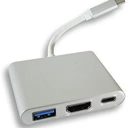 microware Type C HDMI Hub,USB C to HDMI+USB 3.0+Type C Female,Type C to HDMI 3 in 1 Adapter(4K*2K),USB Type C HDMI Hub,Silver Color Type C HDMI Hub,USB C USB Cable-picture-18
