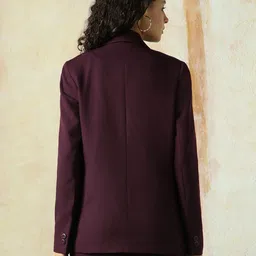 high star Women Solid Single Breasted Casual Blazer image 4
