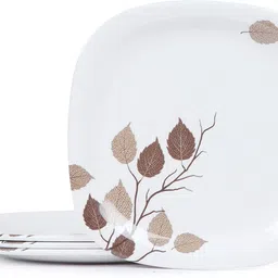 golden fish NEW2025_Melamine Square Quarter Plates (Pack of 4, 7 Inches, Leaves Print) Quarter Plate-picture-12