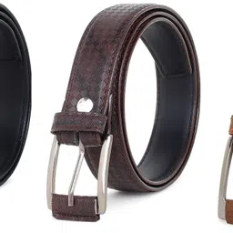 zacharias Boys Casual, Formal, Party Black, Brown, Tan Synthetic Belt-picture-26