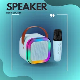 Raptor Karaoke Speaker K12: Party POP Wireless Bluetooth Speaker with Mic, RGB 668 10 W Bluetooth Home Audio Speaker-picture-33