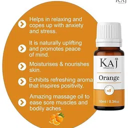kaj organics Orange Essential Oil 10 ml Bottle for Diffuser Skin and Hair Care image 4