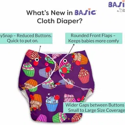 superbottoms Basic Assorted Cloth Diaper For Baby Reduces Rash With Quick Dry Pad/Insert image 2