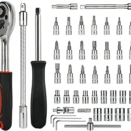 shivanicorp 46 in 1 Pcs Tool Kit for Home Use Tools Kit Spanner Set Socket Set Combination Screwdriver Set image 4