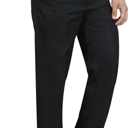 mchenry Men Regular Fit Black Viscose Rayon Trousers image 2