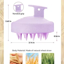eszazx Scalp Massaging Shampoo Brush with Soft Silicone Bristles for Gentle Exfoliation image 2