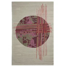 art india Grey Traditional Wool and Cotton 5 x 8 Feet Hand tufted Carpet image 3