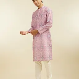 diwas by manyavar Men Printed Viscose Rayon Straight Kurta image 5