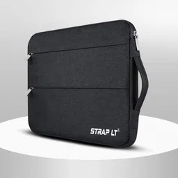 straplt Black Men & Women Messenger Bag 13-14 Inch Sleeve Bag Case for Laptop MacBook Waterproof Laptop Sleeve Bag,Black-picture-10
