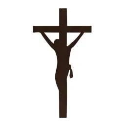 dekorstation Jesus on Cross Medium Brown Engineered Wood Wall Art With LED Light image 2