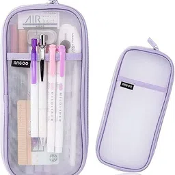 trexee Pencil Case, Grid Pencil Pouch with Zipper Clear Bag Transparent Pencil Bag 0 Art Plastic Pencil Box-picture-21