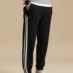 dockstreet Men Striped White Track Pants-picture-31