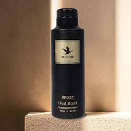 gans Sport Oud Black Deodorant Spray Perfume Body Spray - For Men image 2