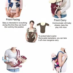 goodmunchkins -Baby Carrier Bag Sling Bag Safety Belt with Buckle Straps 4 in1 Positions Baby Carrier image 2