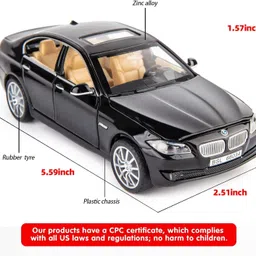 funablo 1/32 Compatible for 535i Model Car, Zinc Alloy Pull Back Toy car image 2