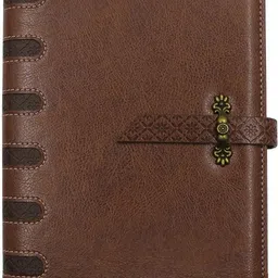viva global Venetian Multidated Layout Portfolio Diary - 70 GSM Cream with Refillable Sleeve Cover and Roman Design Metal Buckle & Sleek Tab Closure A5 Diary Ruled 400 Pages-picture-16