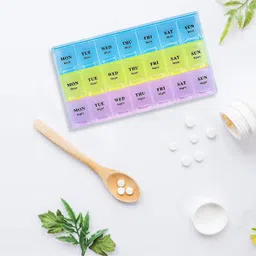 naama MONDAY - SUNDAY 3 Layer Pill Box for Efficient Medication Storage, Pill Organizer (Pack of 2) Pill Box image 5