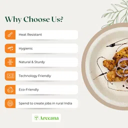 arecana Pack of 25 Wood 10" Round Areca Palm Biodegradable Leaf Plates for your Dinner Party Dinner Set image 3