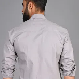 fubar Men Slim Fit Solid Spread Collar Formal Shirt image 2