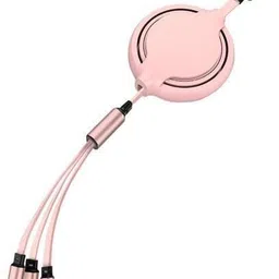 TECHGEAR Pink Retractable 3 in 1 USB Cable 4ft Silicone Multi Charging USB Adapter-picture-16