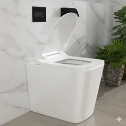 moro REVEL 02 Rimless Flor Mounted| Anti-Bacterial Glaze | Soft Close Seat Cover (PP) | S-Trap Western Commode image 4