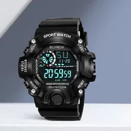 blutech Digital Watch - For Men & Women New Jee Shock Watch 7 Lights Alarm Watches Premium Ki image 1