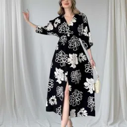 braval textile Women Fit and Flare Pink Midi/Calf Length Dress-picture-11