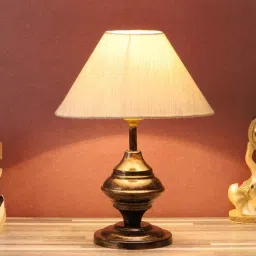 Brown Fabric Shade Table Lamp With Copper Base By Foziq-picture-19
