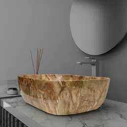 zooq Ceramic Basin For Bathroom/ Designer Ceramic Basin/ Washbasin For Bathroom-Marble Finish/ Table Top Basin/ Table Top Basin-picture-16