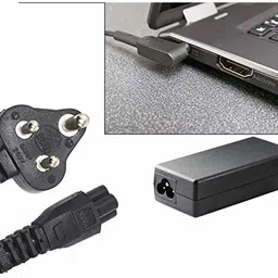 ULTRABYTES Power Cord 1.5 m 3 PIN Laptop Power Cord Cable for Charging Adapter Power Supply Compatible with All Other Brand Laptop (Black) image 3