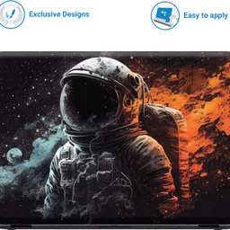 SCOTLON All Panel_Astronaut with helmet_Premium Laptop Skin Vinyl Laptop Skin Compatible for 15.6 inch image 3