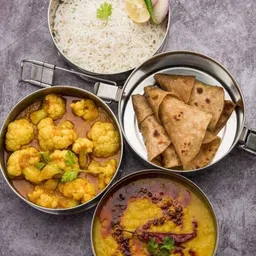 udine Stainless Steel Lunch Box/Tiffin with Locking Clip, 4-Tier Container, 1500 ml 4 Containers Lunch Box image 4