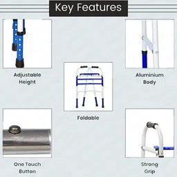 clasora Blue White walking stick Walking Stick image 4