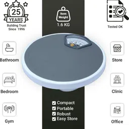 SUVARNA Big Platform, New GALAXY in Round Shape, Capacity: 130kg, Color: Grey Weighing Scale image 3