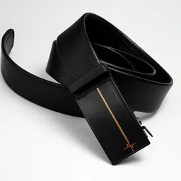 hushahide Men Formal, Casual Black Artificial Leather, Texas Leatherite Belt-picture-10