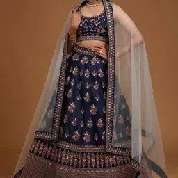 Embroidered Semi Stitched Lehenga Choli-image-20